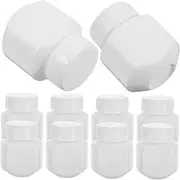 FOMIYES 10Pcs Travel Organizer Bottles with Caps Hdpe Storage for Capsules Powders Candy Light Seals for Medication Protection