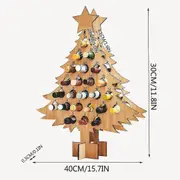 Christmas Wine Advent Calendar,24 Days Countdown Advent Calendar Decoration Wine Stand,christmas Tree Bottle Holder
