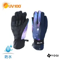 在飛比找蝦皮商城優惠-【UV100】 防曬 防水保暖刷毛拼接印花手套-男(KE81