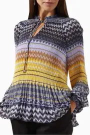 TED BAKER DELIIE Blouse RRP £119 Size 1 UK 8 Top Pleated