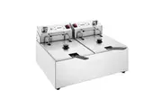 Apuro Double Electric Fryer with Timer 2x5Ltr - CU624-A - CU624-A