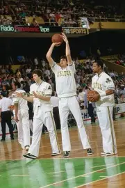 Kevin McHale Boston Celtics warms up prior to Game Two 1985 NBA Fi- Old Photo