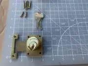 VINTAGE SARGENT CABINET DRAWER LOCKS WITH KEYS DEADBOLT AND STRIKE