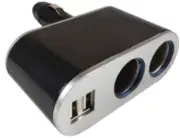 Twin Cigarette Lighter Sockets with Dual USB