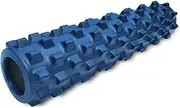 RumbleRoller - Mid Size 22 Inches - Blue - Original - Textured Muscle Foam Roller - Relieve Sore Muscles- Your Own Portable Massage Therapist - Patented Foam Roller Technology