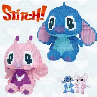 在飛比找蝦皮購物優惠-Nano Block STITCH BLUE PINK 系列