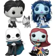 Funko POP! Tim Burton Movie Capsule Set of 4 Figures + Protectors
