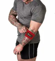 HEXA PRO Python Compression Band ARMS | Gym Workout Cuffs Bodybuilding RED
