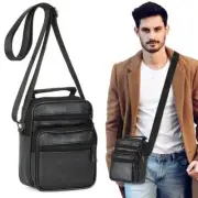 Men Genuine Leather Sling Bag Classic Chest Packs Cross Body Travel Shoulder Bag