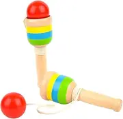 BRIGHTFUFU 2Pcs Wooden Kendama Educational Skill Plaything for Design for Hand Eye Coordination Fun Traditional Game Random Colors