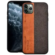 Shockproof Hot-Pressed Splicing Pu + Cloth Protective Case(Brown)
