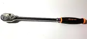 New Snap-on™ 1/2" Drive Orange Soft Grip Chrome 17" Ratchet SHL80AO Dual 80