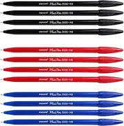 Monami Plus 3000 Office Sign Pen Felt Tip Water Based Ink Color Pen Complete Red,Blue,Black Dozen Box (12 pcs)