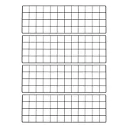 24x8" Wire Grid Panel, 4 Pcs Iron Decorative Wall Grid, Black