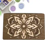Derwrtup Wood Bead Storage Organizer - Wooden Sorting Tray | Beadwork Accessory Sorter Container Beading Supply for Craft Organization