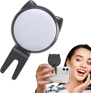 Clip Selfie Ring Light | Cat Ear Phone Light with 3 Modes - Phone Fill Light, Battery Powered Selfie Ring Light for Tablet