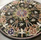 42" Round Marble coffee center Table Top stone pietradura Inlay lapis sofa table