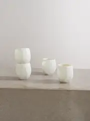 [Dinosaur Designs] Dinosaur Designs - Rock Large Set Of Four Resin Cups - White - One size One size White