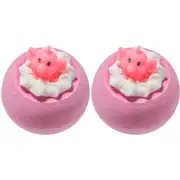 2PK Bomb Cosmetics Pink Elephants & Lemonade Bath Bomb Blaster w/ Toy Tub Fizzy