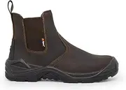 [Xpert] Defiant S3 Safety Dealer Boots. Pull On Chelsea Steel Toe Cap Shoes, Comfortable And Water Resistant Work Boots For Men With Midsole Design For Safety and Ankle Support