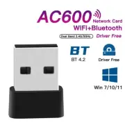 AC600 Mini USB Card Driver Free Dual Band WiFi Bluetooth USB Wireless Adapter PC