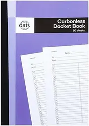 50 Page Carbonless Docket Book Office Shop Business