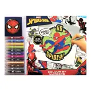 Marvel Spiderman Kids Colour By Numbers Colouring Book Toddler/Children 3y+