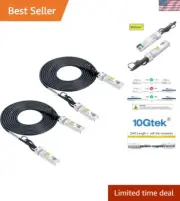 Dual-Pack 3M 10G SFP+ DAC Cable for Reliable Network Infrastructure & Computing