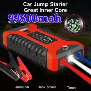 99800mAh 12V Vehicle Jump Starter Car Battery Charger Booster Power Bank Compass