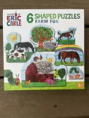 Eric Carle - Farm Life 6-Pack Mini Shaped Puzzles New In Sealed Box