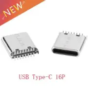 USB Type C 16P SMT Connector 5pcs, Male PCB Charger Short Body Adapter DIY