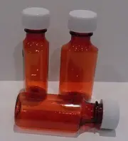 4 Oz Graduated Oval Amber Special Deal UK Ship Include Plastic Medicine Bottles