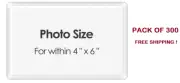 300 Pack Thermal Laminating Pouches Card Size 4 3/8" x 6 1/2" 5Mil Thickness