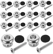HAMPPLIES Strap Locks for Guitar 30pcs Guitar Strap Buttons Metal Locks for Bass Classical Acoustic Electric