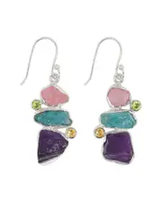 Tiramisu Silver 17.80 ct. tw. Gemstone Earring