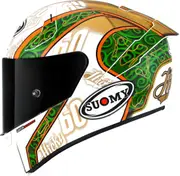 Suomy SR-GP Hickman Replica, full face helmet , color: White/Green/Orange/Gold , size: L