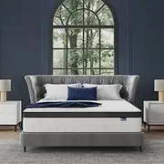 [Avenco] 12 Inch Queen Mattress, Hybrid Mattress in a Box with Independent Spring, Soft and Comfort Medium Firm Queen Size Mattress, Edge Support, Pressure Relief, Back Pain Relief, CertiPUR-US.