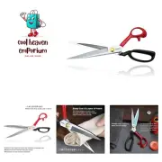 Heavy-Duty 12" Tailor Scissors with Groove Blade for Effortless Cutting