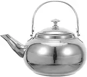 LABRIMP Teapot Tea Kettle Stainless Steel Teapot with Handle Boiling Water Pot Teapot with Infuser Tea Pots with Infuser Stainless Steel Filter Teapot Beverage Pitcher Silver