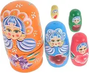 ADOCARN 1 Set Hand-Painted Nesting Nesting Dolls for Matryoshka for Wooden Dolls for Ornament Wood Kit Ornament Making Dolls for Wooden Kit