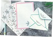 Parliky 10sets Colorful Letter Writing Stationery Set of Paper with Envelopes Random Patterns for Invitations Greetings and Daily Correspondence
