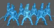 French dragoons 1812-1815 - 7 minis - Resin 28mm Minis