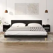 Bedroom Table Bedside Cabinets 2 pcs Black 40x35x47 cm