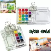 Painting Supplies Grid Paint Box with Clip Travel Paint Tray Box