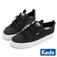 【Keds】KICKBACK 舒適免綁帶有機棉休閒鞋-黑 (9213W123336)