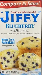 1 Box Jiffy BLUEBERRY MUFFIN Mix 7 Oz Baking - FREE SHIPPING