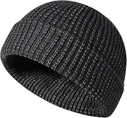 [Generic] High Visibility Winter Hat, Knitted Hat Running Beanie for Women Men, Running Beanie, Reflective, Winter Warm Comfortable Warm Loop Hat