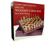 CHESS SET,METAL, 12" INLD.CASE (HSN00985)
