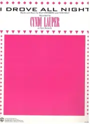 CYNDI LAUPER "I DROVE ALL NIGHT" SHEET MUSIC-1989-EXTREMELY RARE-NEW ON SALE!!