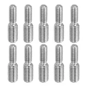 10pcs M6x1 to M8x1.25 Double End Threaded Stud Screw Bolt Rod Adapter 30mm Long